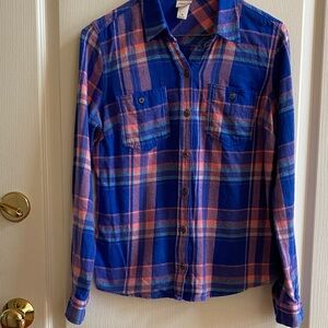 Mossimo Supply Co. Blue and Pink Plaid flannel Shirt